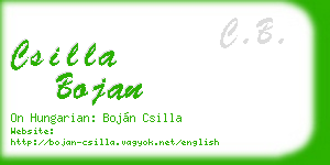 csilla bojan business card